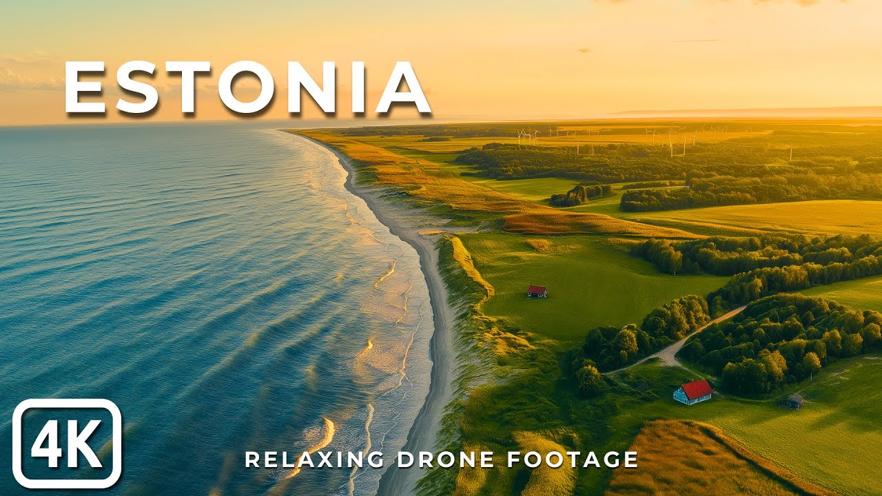Elegant Estonia 4K: Drone Footage with Relaxing Music