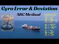 حساب خطأ الجيروسكوب وانحراف البوصلة دليل خطوة بخطوة باستخدام طريقة ABC 