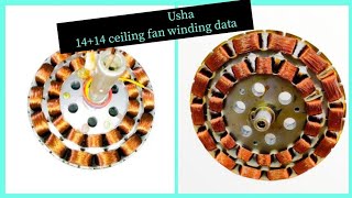 14+14 ceiling fan winding data usha 13mm youtube youtubeshorts