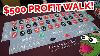 $500 PROFIT AND WALK 'No Name' Roulette System Review