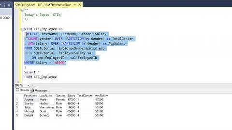 Advanced SQL Tutorial: CTE (Common Table Expression)