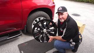 Black Wheel Skins on Jaimee's 20 Chevy Silverado 1500 review by C&H Auto Accessories #7542054575
