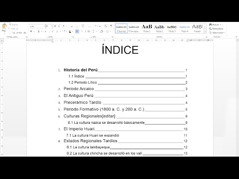 Como hacer un índice automático para tesis, monográficas y proyectos en word
