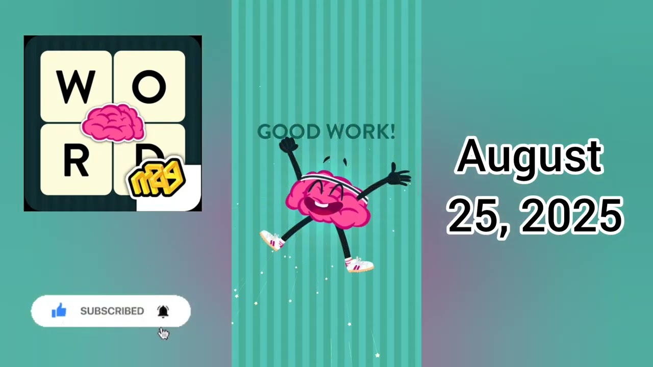 WordBrain Brainy’s Summer Vacation August 25, 2025 - All Parts | Full Gameplay & Solutions