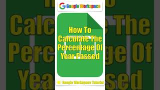 How To Calculate The Percentage Of Year Passed | Short