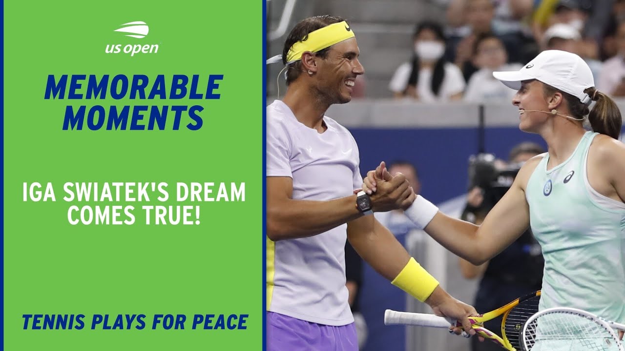 Swiatek Wins with her Hero (Nadal) | Tennis Plays for Peace | 2022 US Open