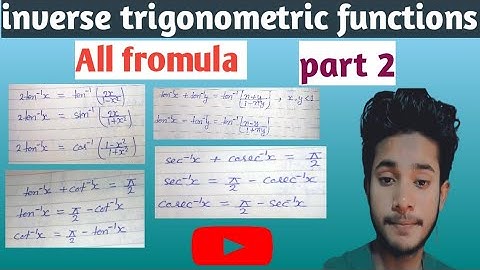 inverse trigonometric functions all fromula class 12th |ITF all fromula| प्रतिलोम त्रिकोणमितिय फलन