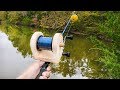 HOMEMADE Fishing Reel Catches Fish! (DIY Reel)