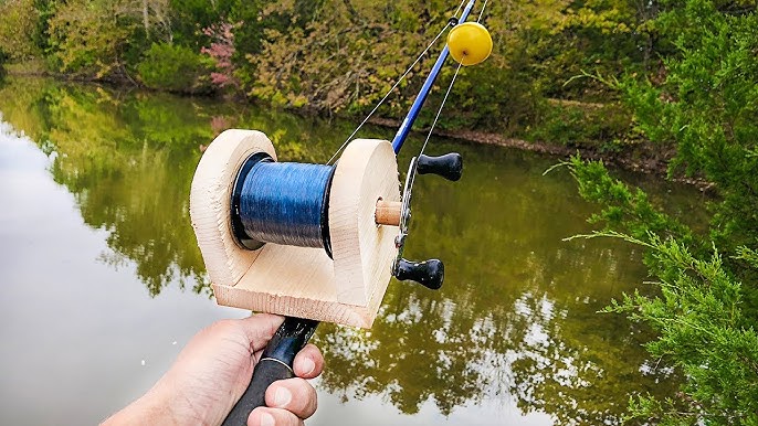 Homemade rod and reel fishing challenge!!!! 