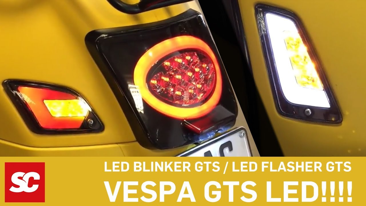  Vespa  GTS LED Blinker mit R cklichtfunktion YouTube
