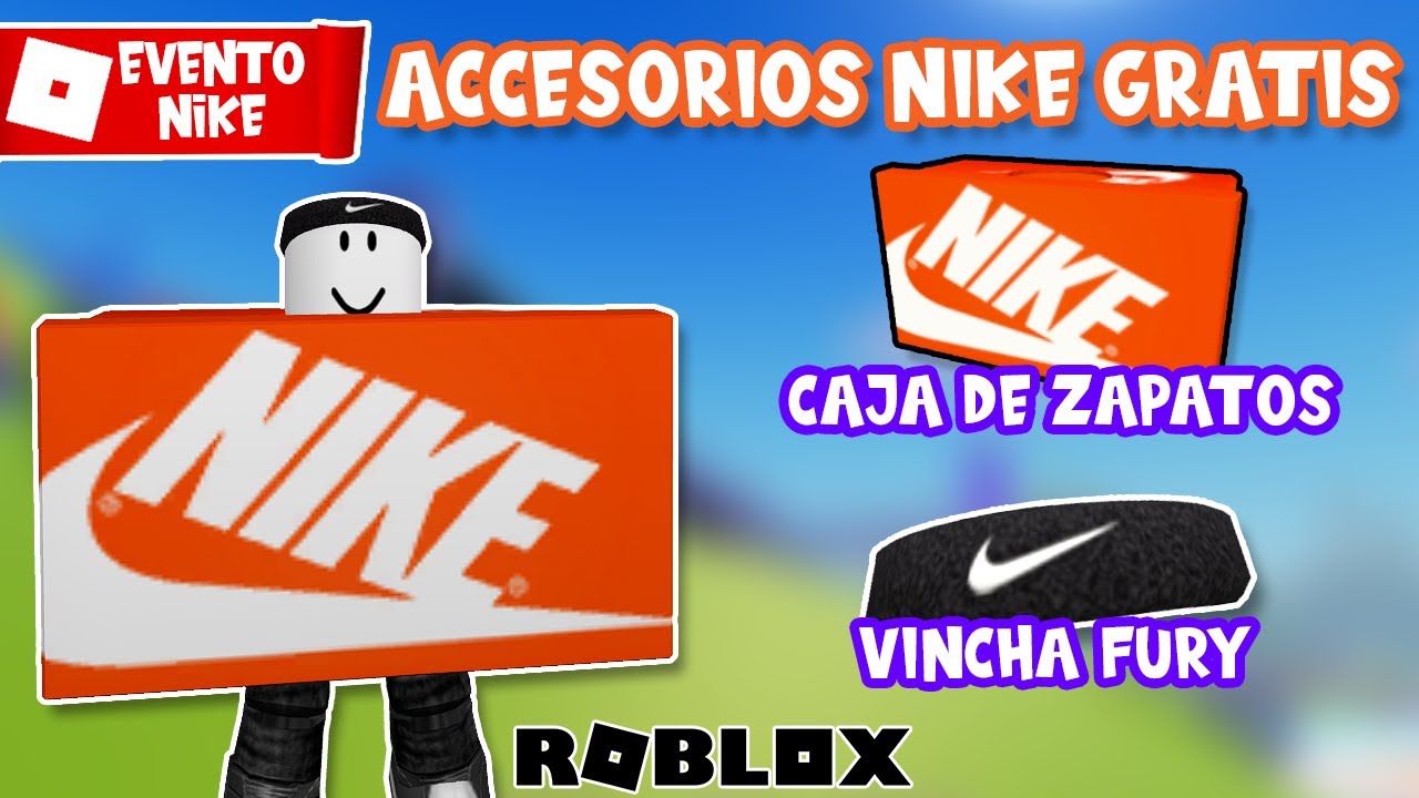 Grupo Cuna esculpir CONSIGUE DISFRAZ de CAJA DE ZAPATOS NIKE y VINCHA NIKE FURY GRATIS en  ROBLOX - YouTube