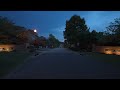 A walk through a quiet neighborhood at sunset usa  nature sounds for sleep and study