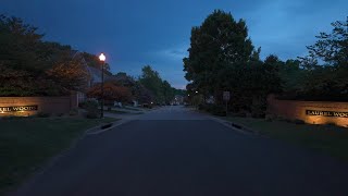 A Walk Through a Quiet Neighborhood at Sunset, USA | Nature Sounds for Sleep and Study