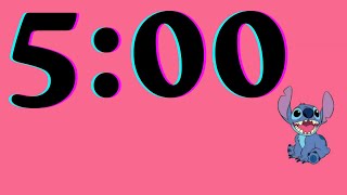 5 Minute Timer - No Music No Alarm - Five Minute Stitch  Timer from Lilo and Stitch