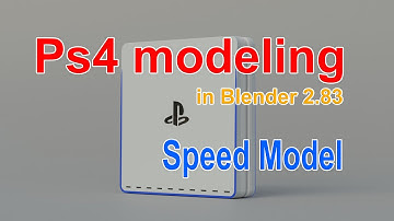 PS4 Hardware Reveal Trailer 3D Modeling Blender Speed model.