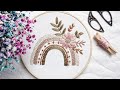 Embroidery flowers embroidery for beginners  boho rainbow pattern