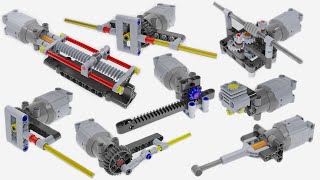 Converting Rotational Motion to Linear Motion Mechanism 3D Lego Technic Animation