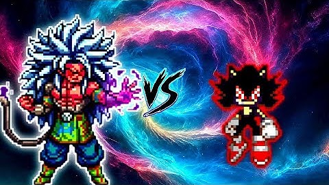 Goku SSJ5 V3 VS Sonic Dark Fleetway V2 in Mugen