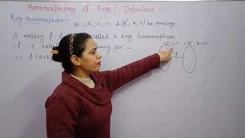 Ring Homomorphism || Groups & Rings || B A./B.Sc 3rd Year Maths
