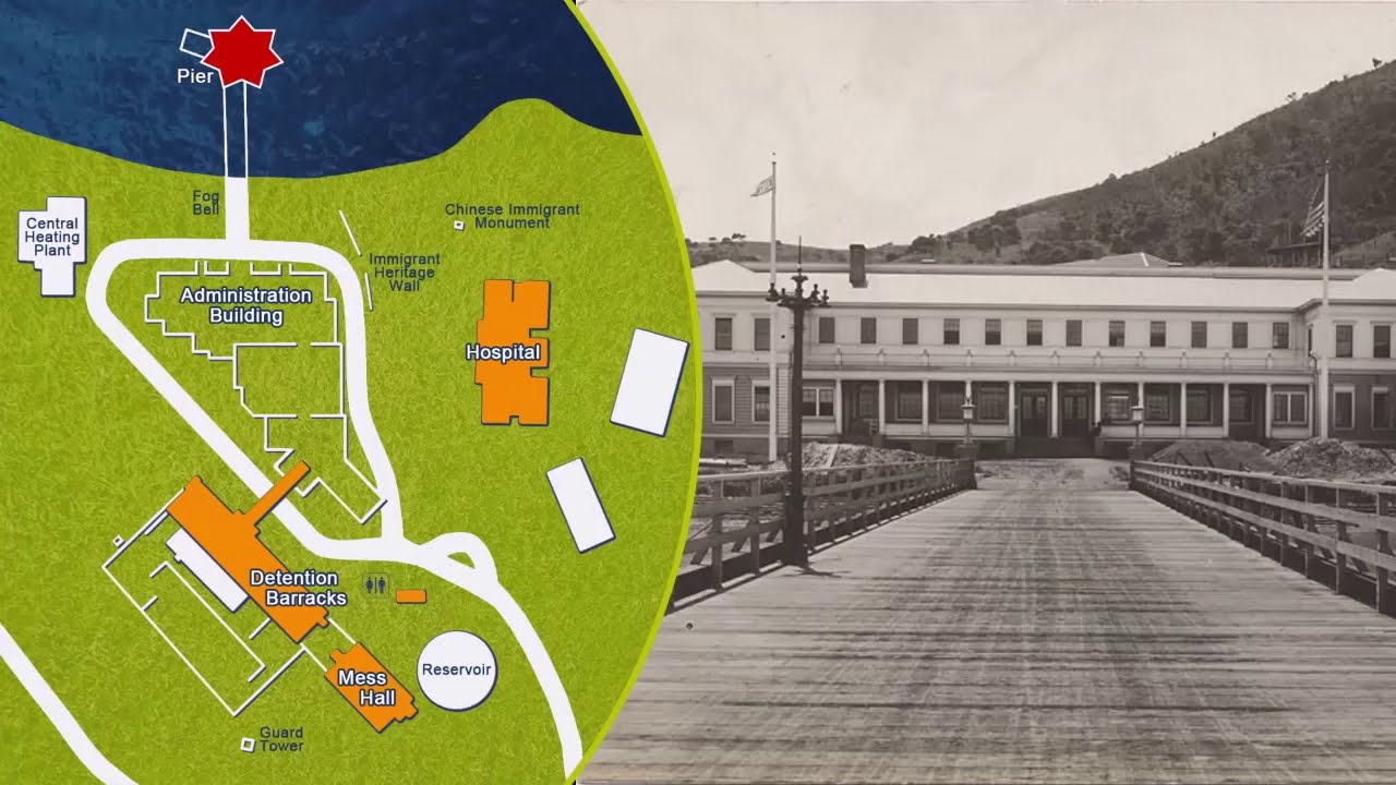 chinese immigrants angel island map