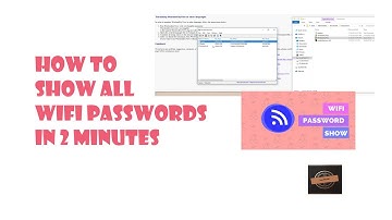How to show all WiFi passwords in 2 minutes || Windows 10/8/7/XP