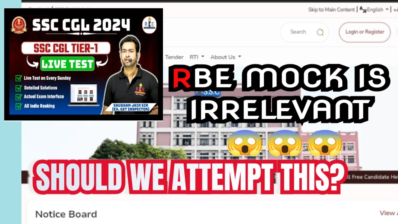 #ssc rbe live mock is irrelevant ? Review rbe revolution ssc cgl 2024 ...