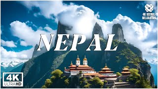 Nepal 4K UHD 🌿  Scenic Relaxation Film With Calming Music 🌿 4K VIDEO UHD