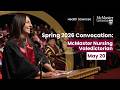 McMaster Health Sciences Spring 2026 Convocation May 20 Nursing Valedictorian Recap 