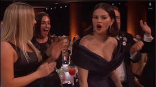 Selena Gomez Mouthed an exaggerated “What” When She Won A SAG Award