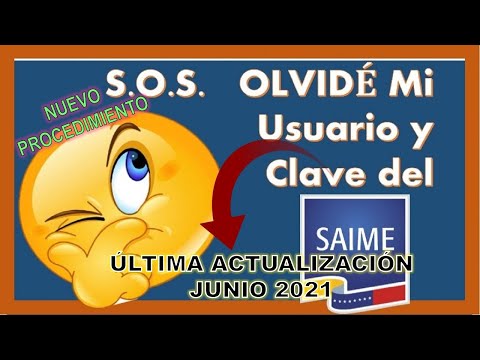 ? cómo Recuperar ? CORREO (usuario) y ? CLAVE(contraseña) del ✅SAIME - FÁCIL Y ? RÁPIDO - 2021