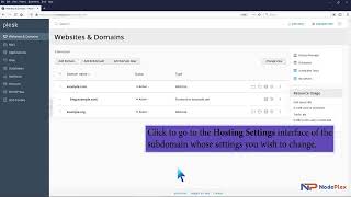 How to remove a subdomain redirect in Plesk