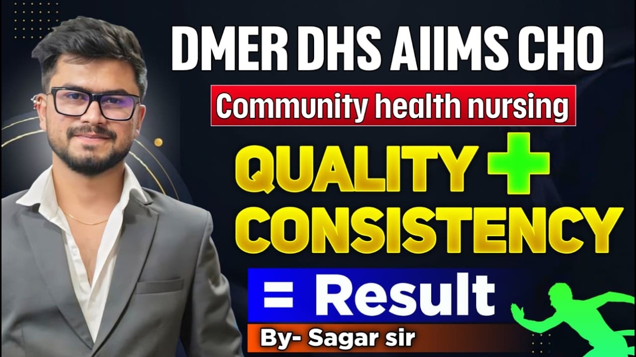 COMMUNITY HEALTH NURSING  DMER-AIIMS-DHS-CHO Nursing100% Exam Oriented | Marathi nursing | Sagar Sir