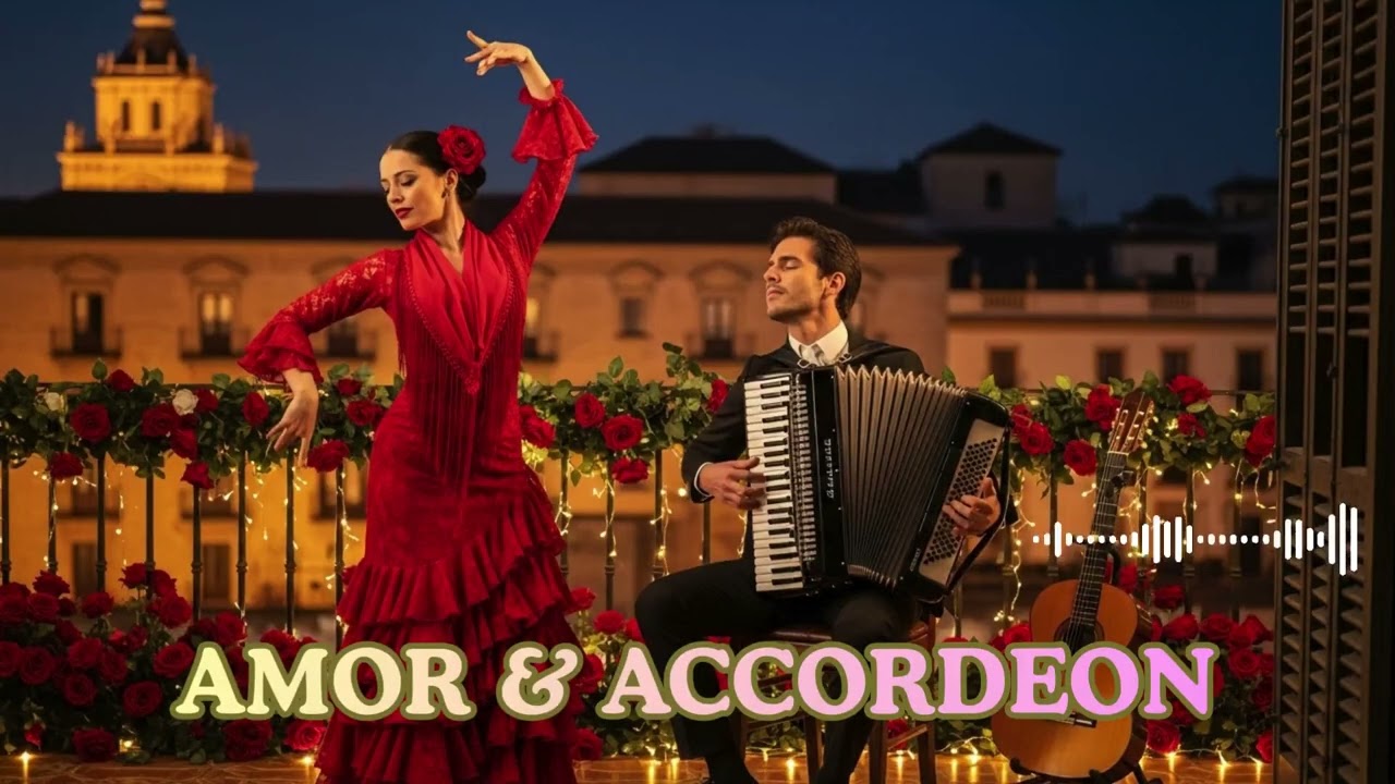 🌹 Paris Moonlight Café | Romantic Accordion & Guitar Dreams 🇫🇷✨