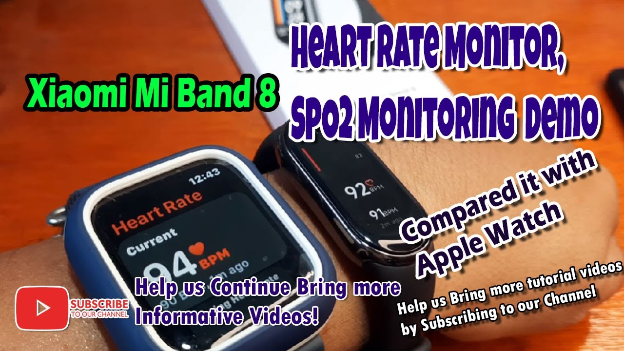 Global Version Xiaomi Mi Band 8 Heart Rate Blood Oxygen Monitoring 1.6 –  AOOKMIYA