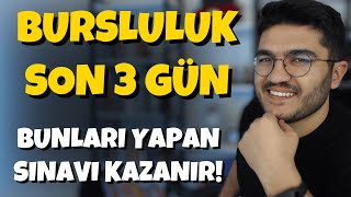 Bursluluk Sınavına Son 3 Gün Kazandıran Taktikler