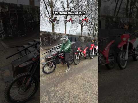 Fakie with 3 Motorcycles 😳 Electric vs Trial vs 2-Stroke Enduro #shorts #bike #motorcycle