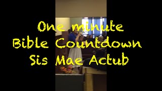 One Minute Bible Countdown  Genesis to Revelation And Revelation to Genesis
