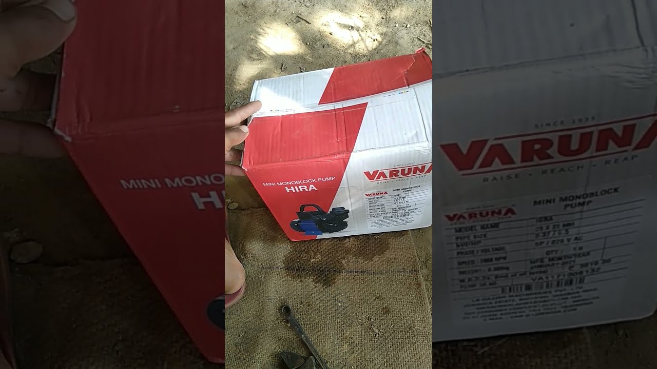 unboxing varuna water pump