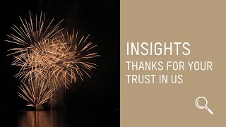 Thank you for your trust - and have a Happy New Year!