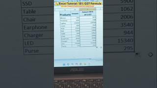 How to Calculate 🤯 18% GST in Excel | Easy GST Formula Tutorial #computer #technology #shorts #viral