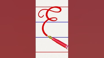 capital letter e in cursive writing |Cursive Writing for beginner |Cursive handwriting practice