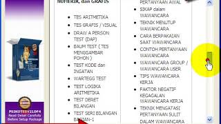 Contoh Soal Psikotes Dan Tes Kerja Jenis Verbal Kognitif Aritmatika