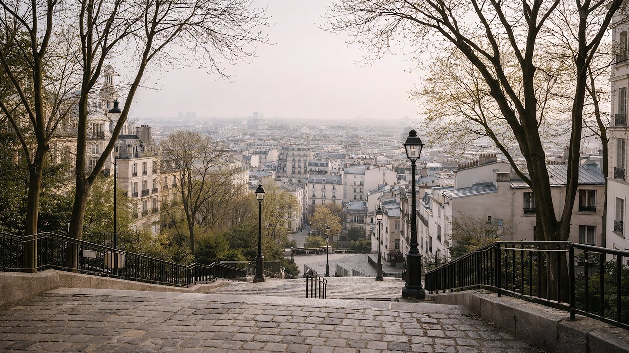 Paris Montmartre Jazz Ambience 🌿 Early Spring Music for Focus, Study, Work & Relaxation (Live)