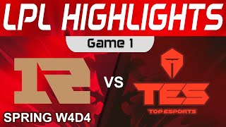 RNG vs TES Highlights Game 1 LPL Spring Split 2024 Royal Never Give Up vs Top Esports by Onivia