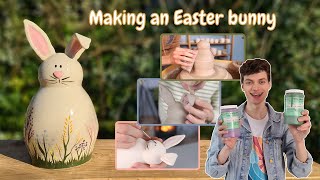 How To Make An Easter Bunny Using Clay Easter Pottery Project Throwing, Handbuilding, Glazing