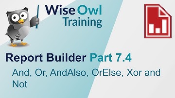 SSRS Report Builder Part 7.4 - And, Or, AndAlso, OrElse, Xor and Not