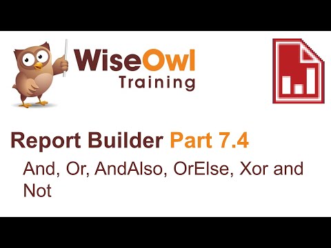 SSRS Report Builder Part 7.4 - And, Or, AndAlso, OrElse, Xor and Not