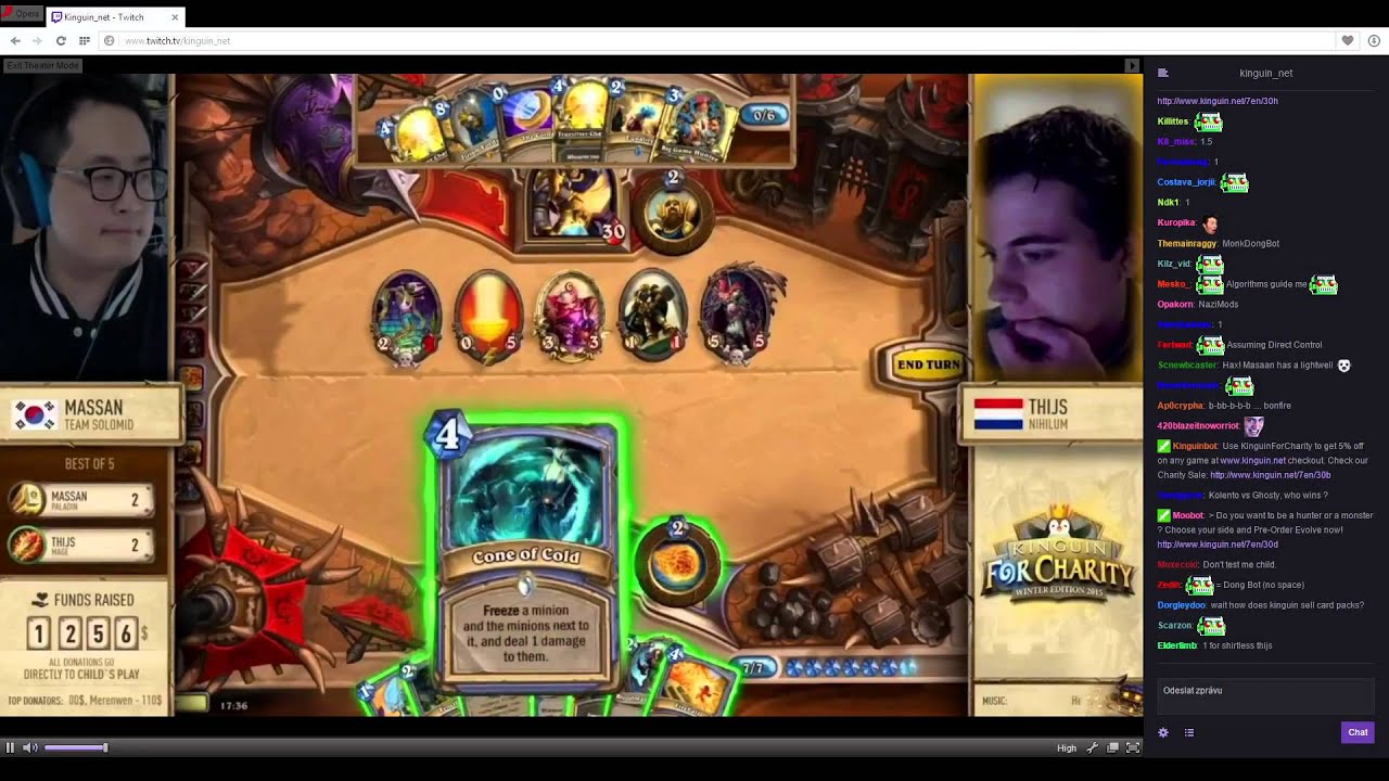 Kinguin - Massan (Paladin) vs Thijs (Mage) match 5 - Hearthstone January 2015