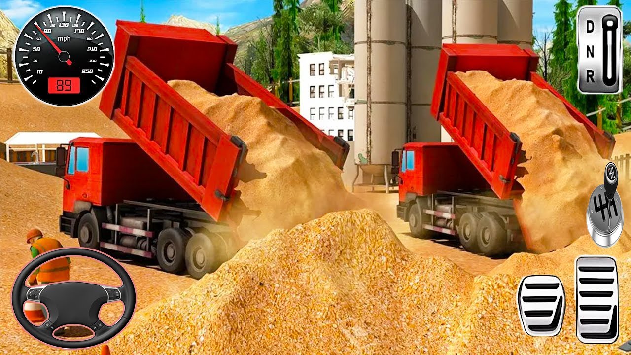 Sand Excavator Crane Transporter - Offroad Excavator Games - Android GamePlay 2