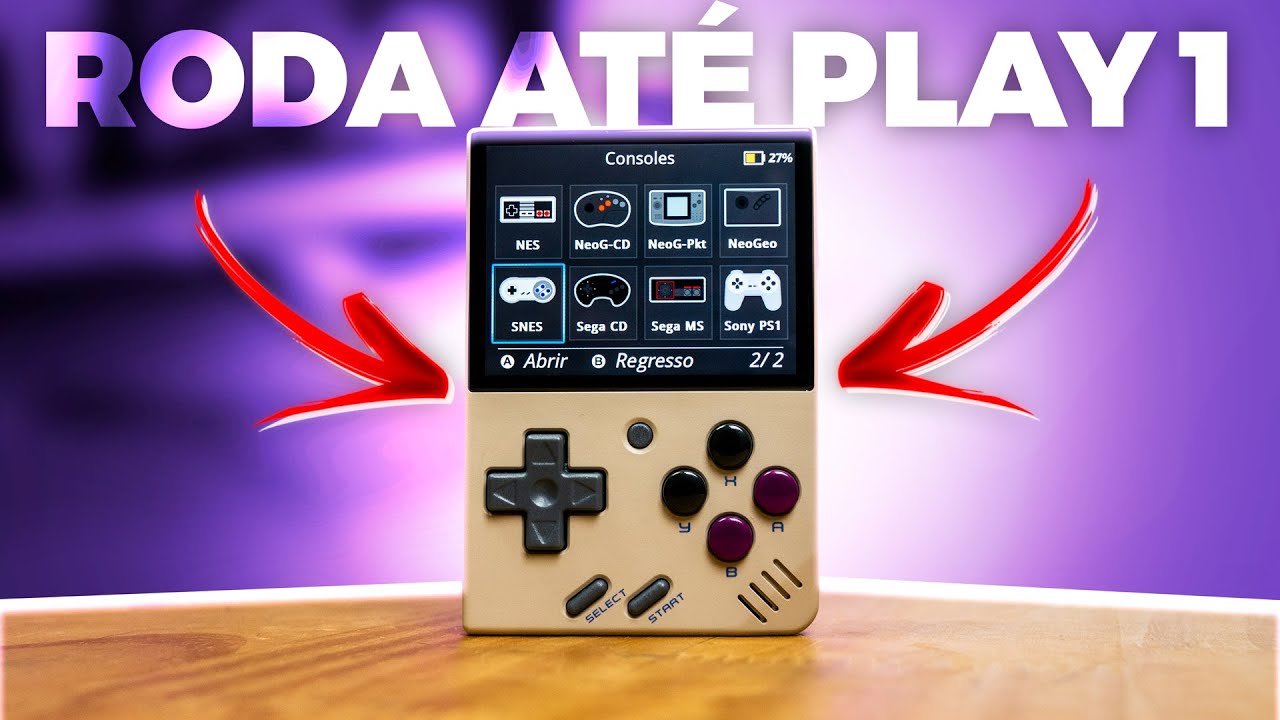 ESTE MINI CONSOLE É SENSACIONAL! Miyoo Mini V2 roda SNES, GBA, GBC